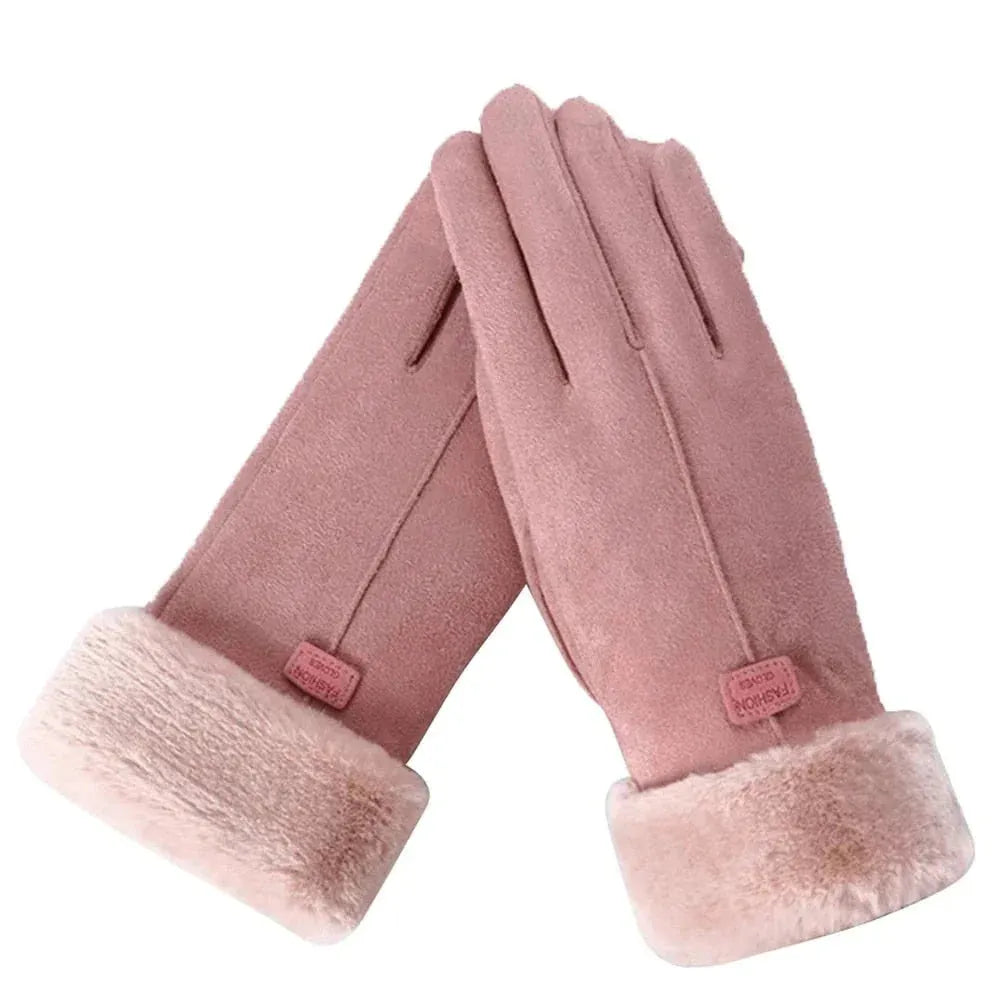 VelvetTouch | Elegante dameshandschoenen met bontvoering – warm, water- en windbestendig