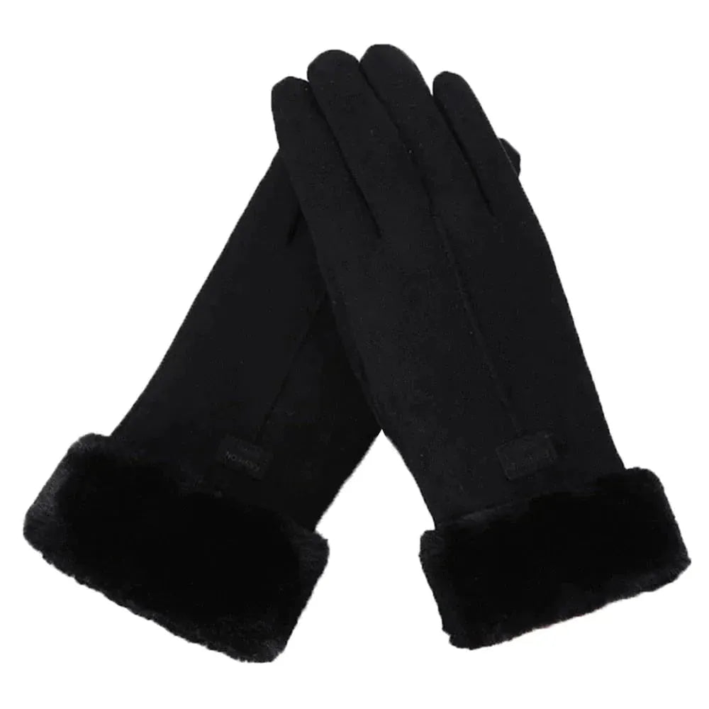 VelvetTouch | Elegante dameshandschoenen met bontvoering – warm, water- en windbestendig