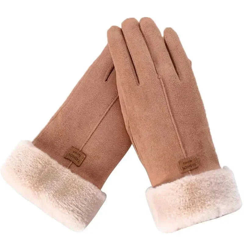 VelvetTouch | Elegante dameshandschoenen met bontvoering – warm, water- en windbestendig