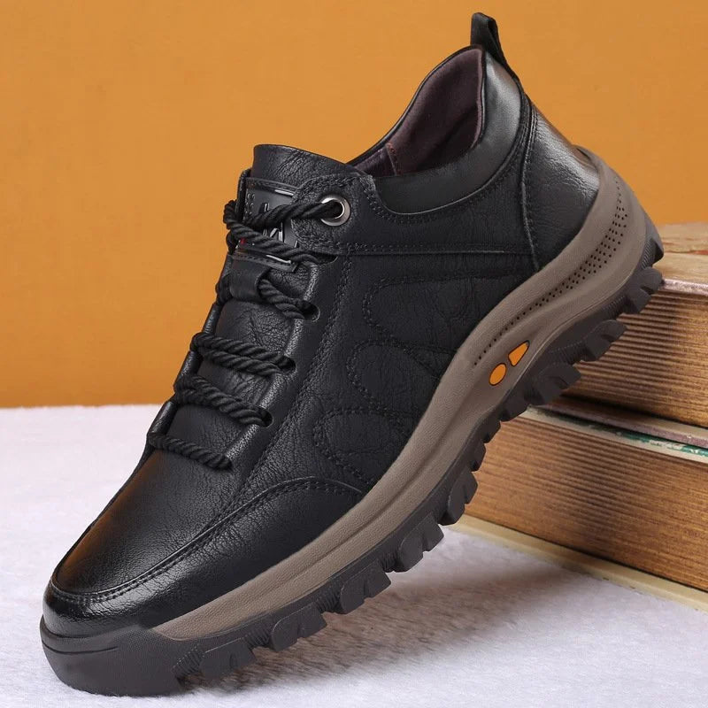 Strovix | Handgestikte leren casual schoenen voor heren – schokbestendig, ergonomisch, outdoor- en werkschoenen
