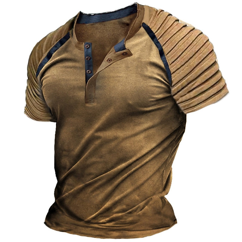 Rolly | Klassiek Henley T-shirt met getextureerde details - Casual stijl voor elke gelegenheid