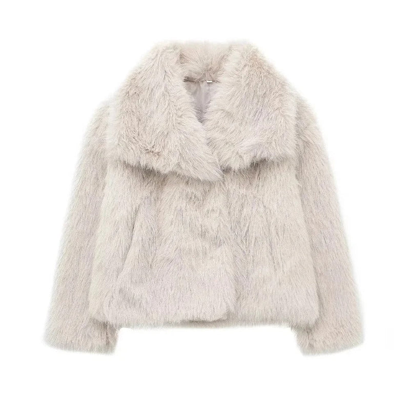 Ilinca | Elegante bontjas voor dames, warme winterjas, casual en chique bovenkleding, herfst-wintermode