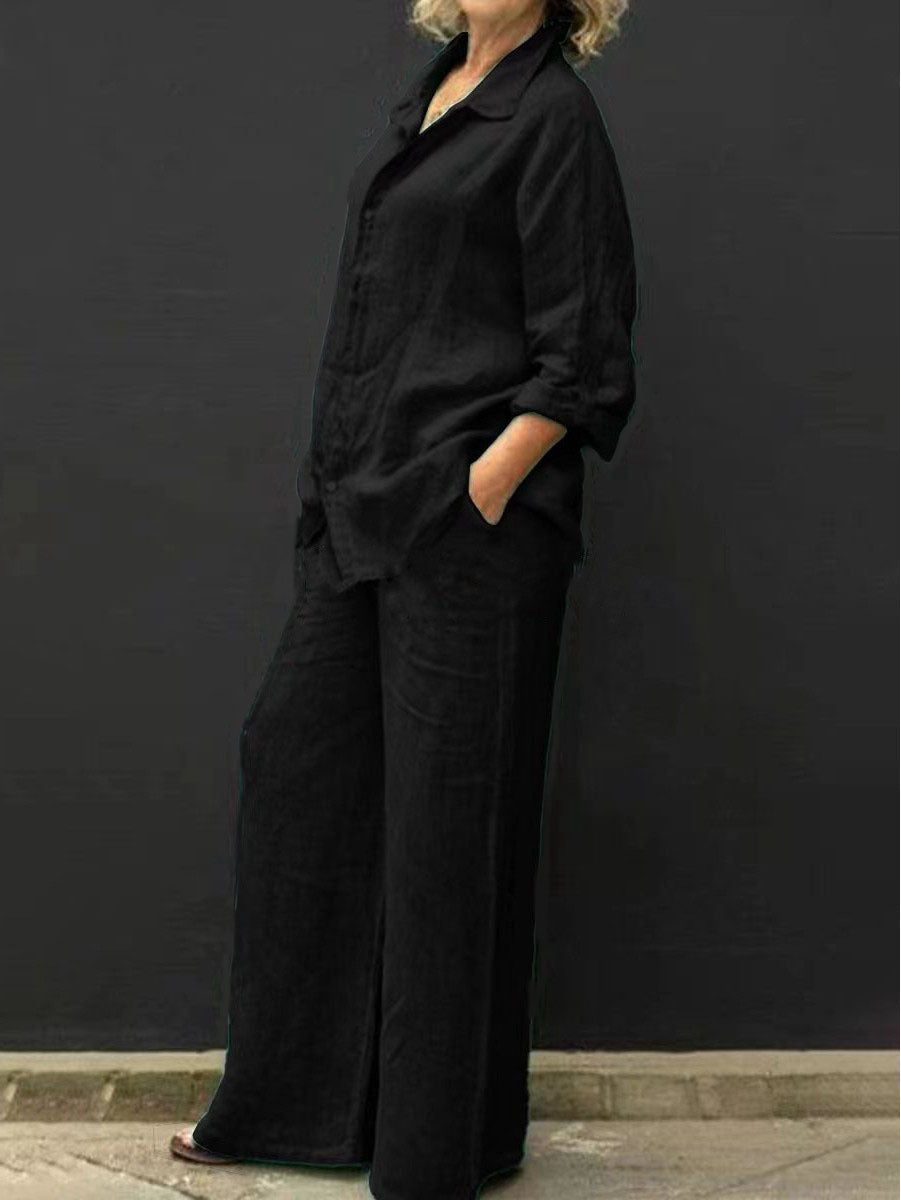 Fatoska | Dames Set Katoen-Linnen - Losjes, Ademend, Casual, Lichtgewicht Outfit