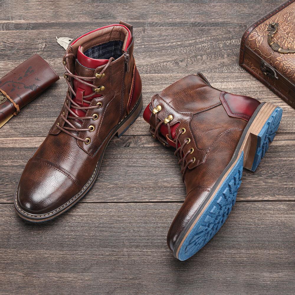 Oxhelm | Heren Premium Leren Oxford Laarzen - lace-up, Formele Dress Enkelschoenen