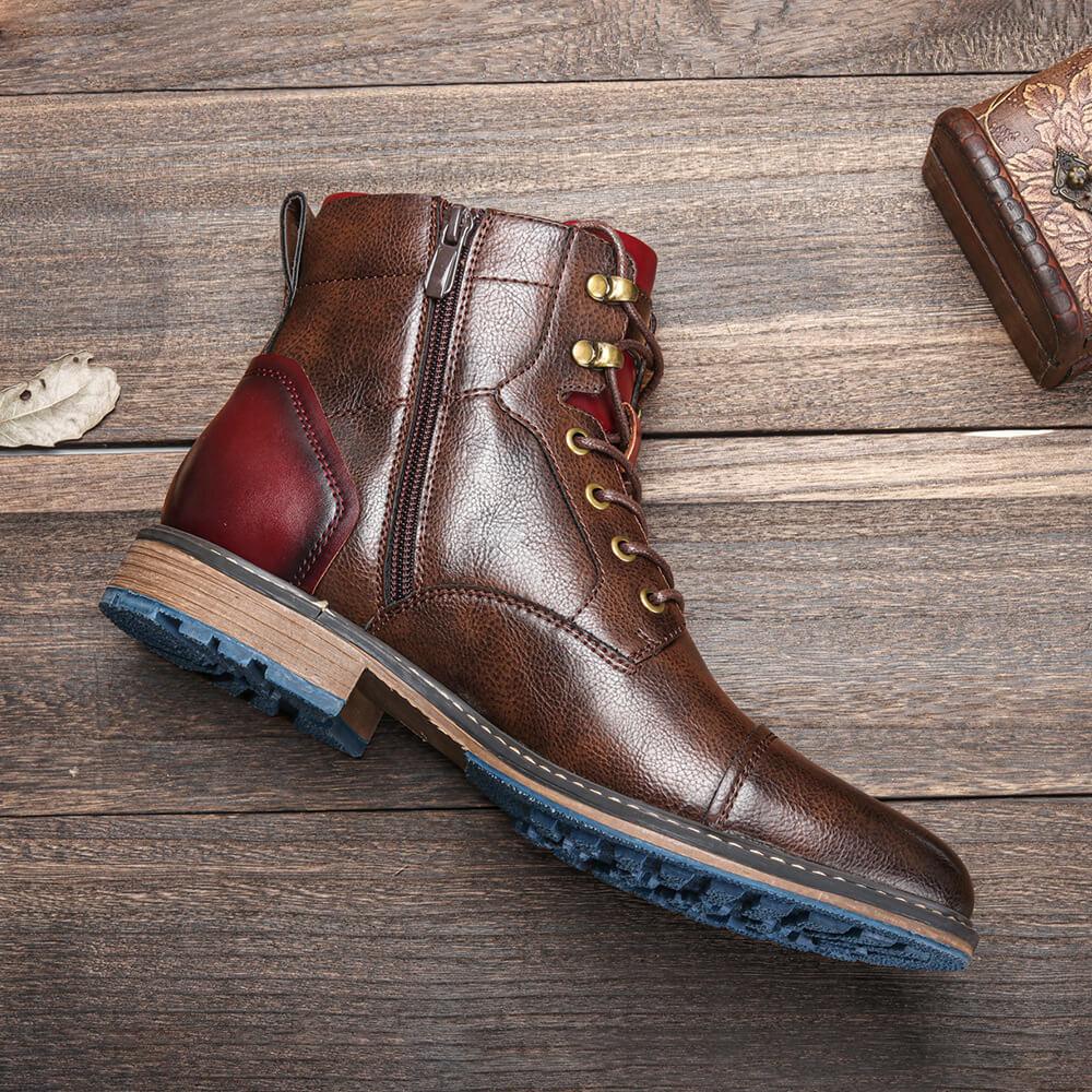 Oxhelm | Heren Premium Leren Oxford Laarzen - lace-up, Formele Dress Enkelschoenen