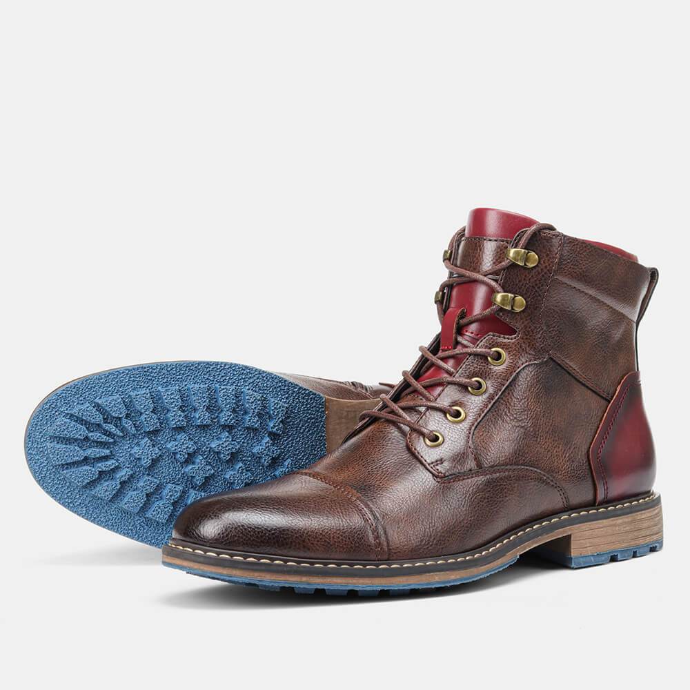 Oxhelm | Heren Premium Leren Oxford Laarzen - lace-up, Formele Dress Enkelschoenen