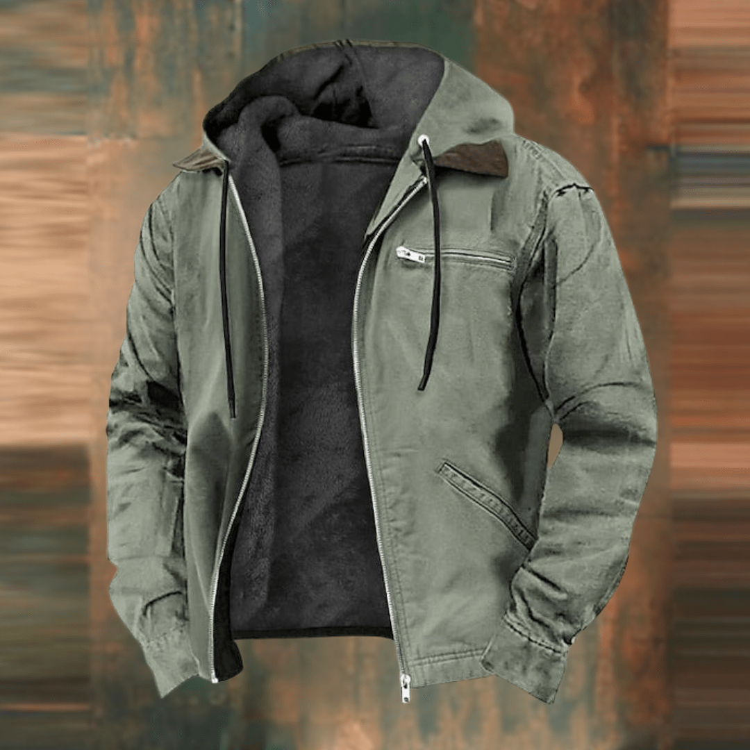 Ubaldo | Heren bomberjack met capuchon - gevoerde binnenkant,  warm casual streetwear jack