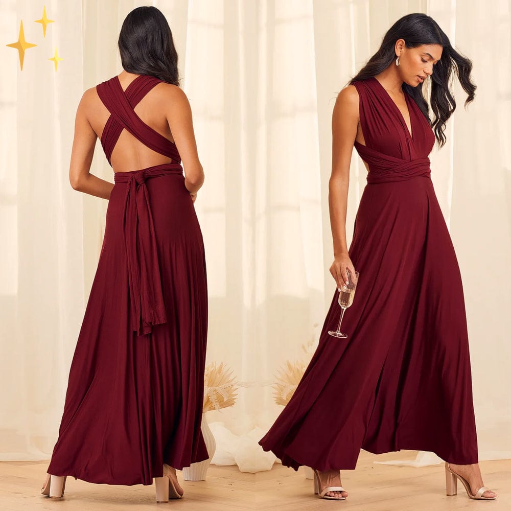 Nellia | Omkeerbare maxi wikkeljurk - Elegante Multiway jurk voor bruiloften & formele evenementen