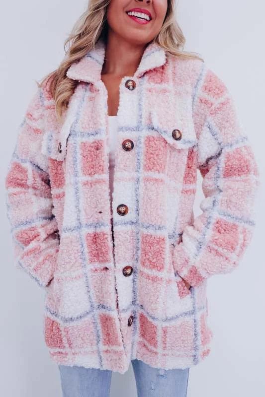 Melyra | Premium wollen fluffy jas voor dames – Lange warme winterjas met knopen