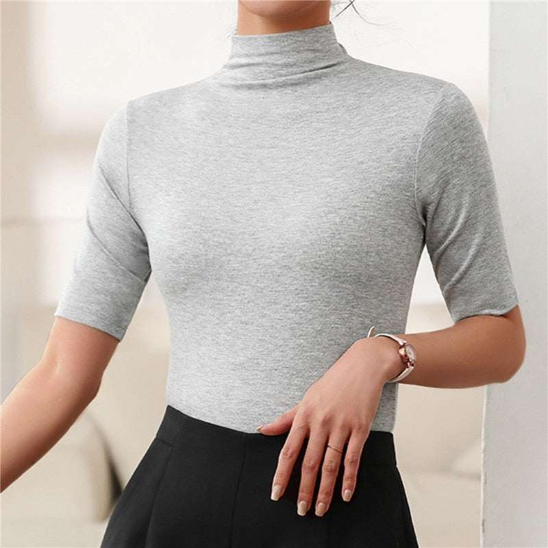 Xirelle | Naadloze coltrui voor dames - ultradunne halflange slim fit basislaag