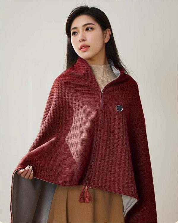 ThermaShawl | Draagbare verwarmde sjaal voor dames en heren, oplaadbaar via USB, instelbare temperatuur, warmte in de winter