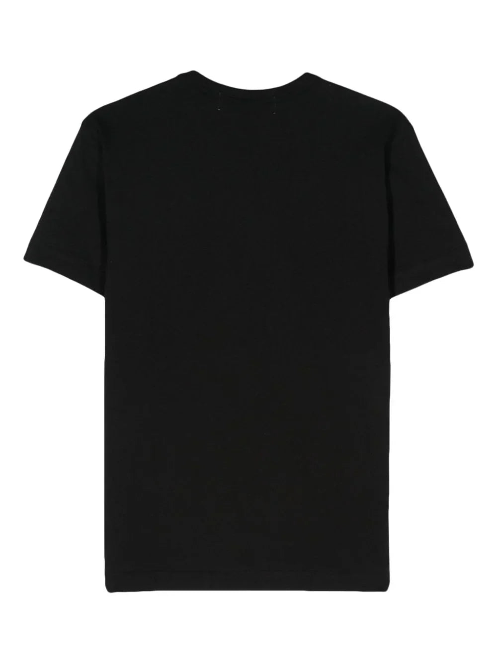 Mikko | Zwart uniseks T-shirt met ronde hals - Minimaal hartontwerp, korte mouwen
