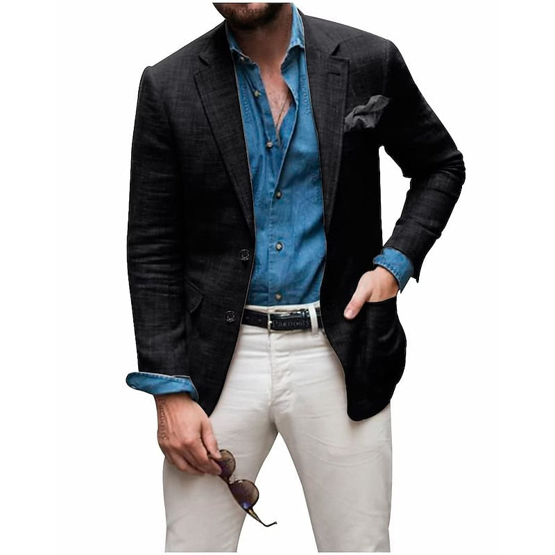 Silvar | Casual herenblazer in mint-linnen - lichtgewicht jasje van katoen-linnen, ademend, getailleerd model