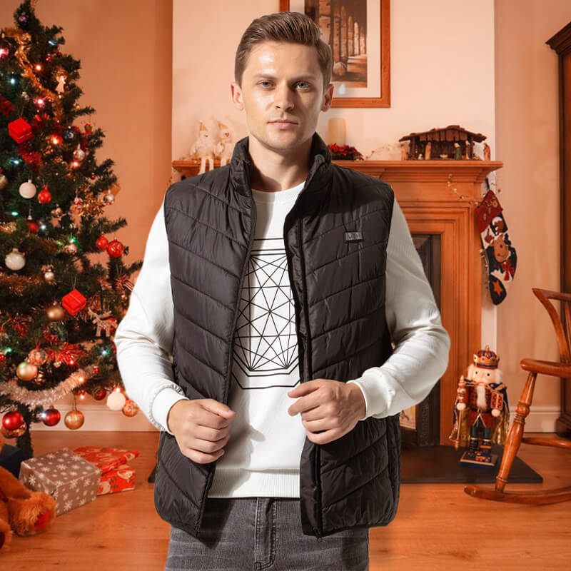 WarmTech | Graphene Verwarmd Vest - Heren mouwloze Bodywarmer, Regelbare Temperatuur, Winter Heater Jacket