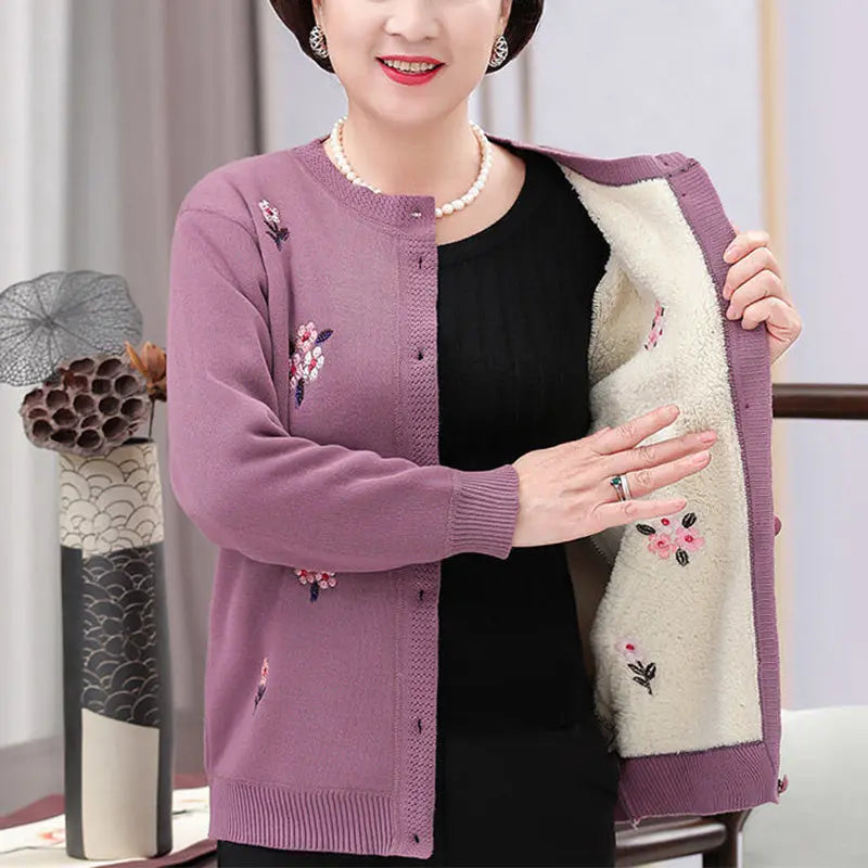 Lirielle | Dikke warme wintercardigan voor dames – Comfortabele gebreide trui met lange mouwen