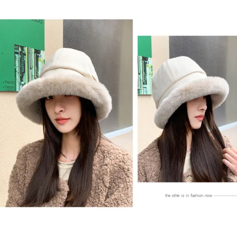 Serenna | Gezellige vissersmuts voor dames met voering van imitatiebont – Warm en stijlvol voor de winter