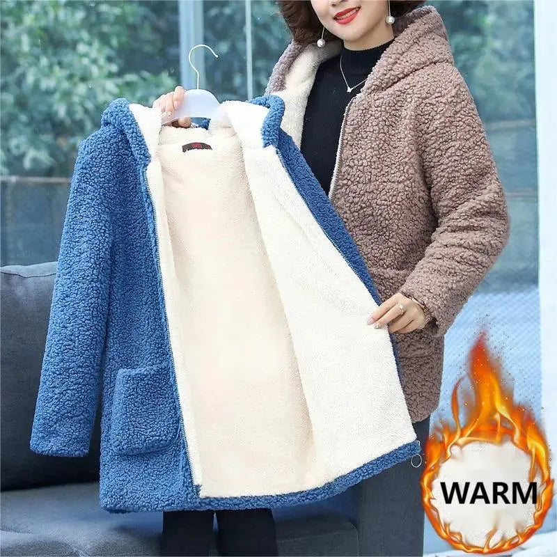 Ranya | Dameswinterjas met capuchon en voering – dikke warme jas voor koud weer