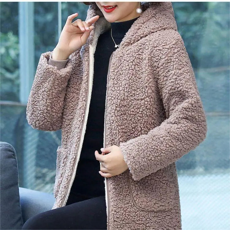 Ranya | Dameswinterjas met capuchon en voering – dikke warme jas voor koud weer