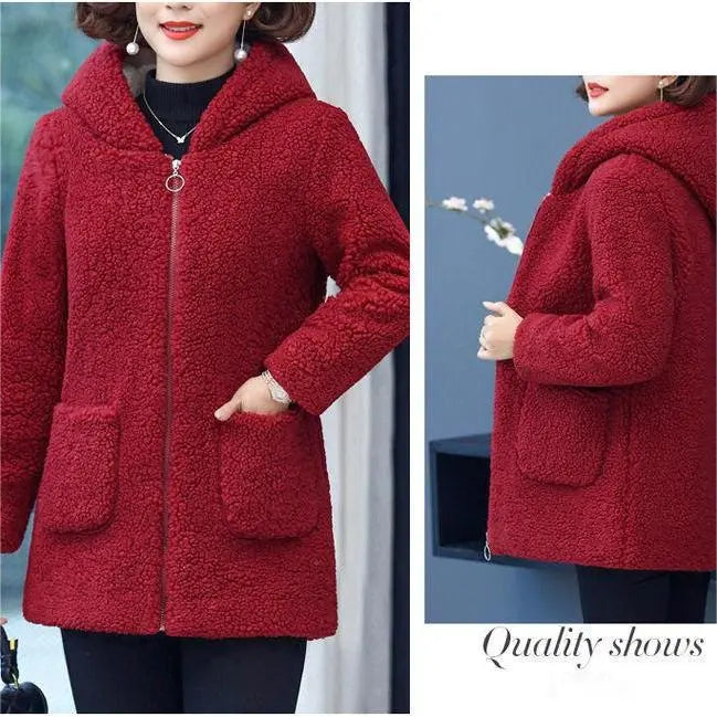 Ranya | Dameswinterjas met capuchon en voering – dikke warme jas voor koud weer