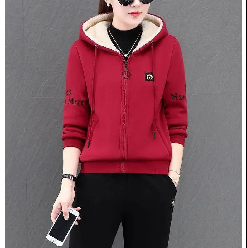 Lirina | 2-delige fleeceset voor dames – hoodie en broek, warme casual loungewear, winteroutfit