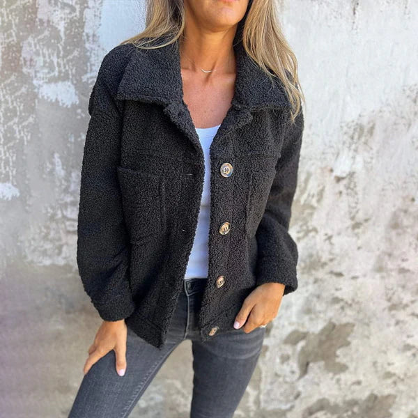 Lova | Dameswollen jas met revers, lichtgewicht herfstjas, Casual Kantoor- & Streetstyle Blazer