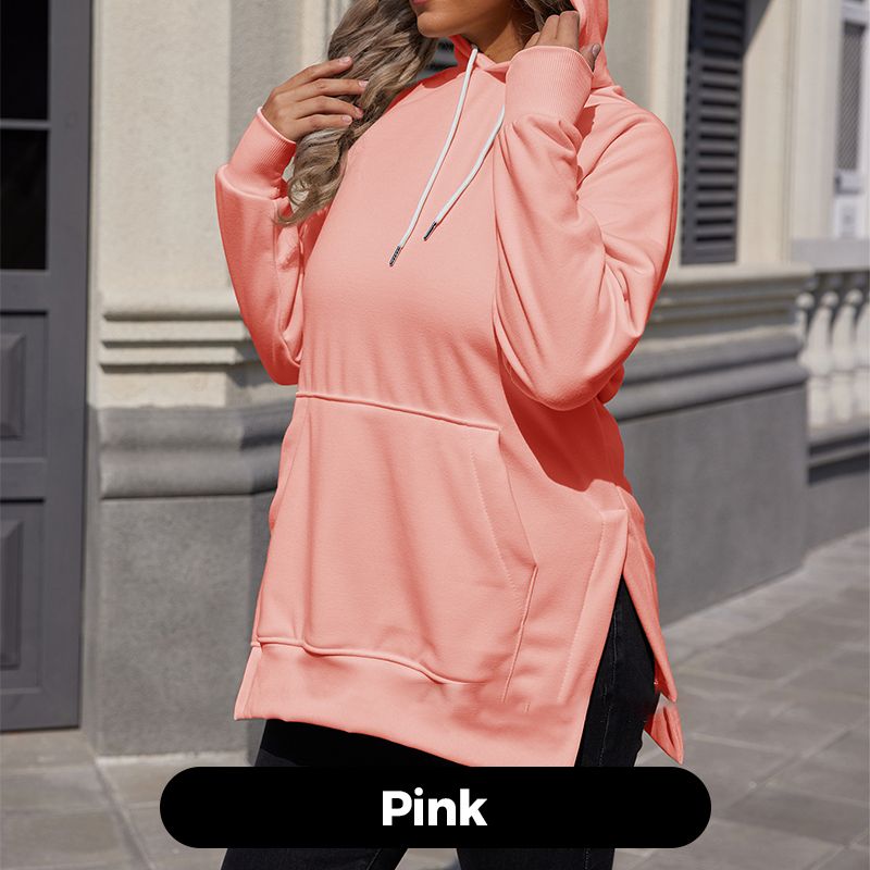 Nanda | Losvallende casual hoodie voor dames met zak aan de voorkant