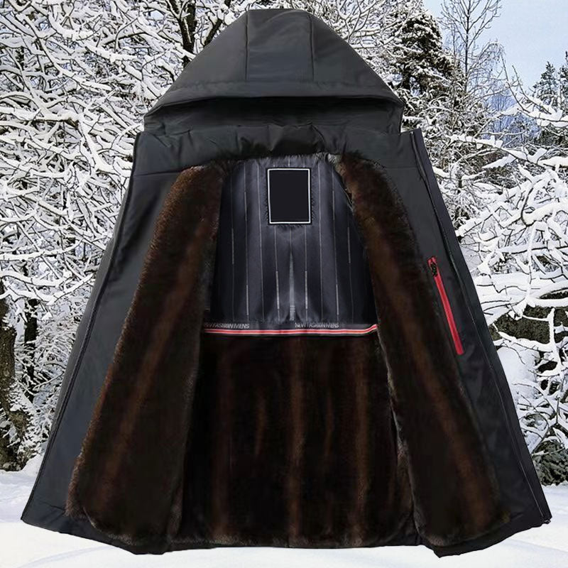 Denar | Thermische parka met capuchon voor heren – Dikke, winddichte, waterdichte winterjas