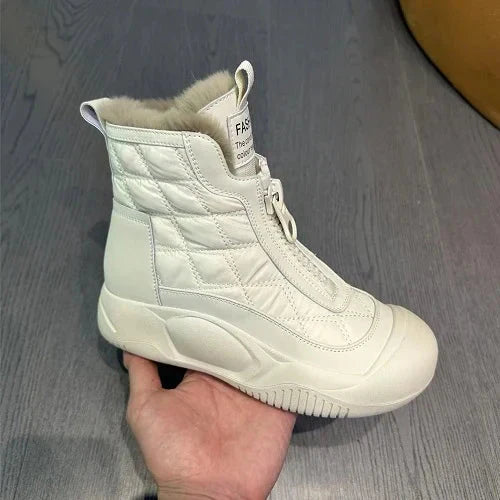 FrostElla | Waterdichte snowboots, gevoerd met imitatiebont, antislip winter- en outdoor warme enkellaarzen