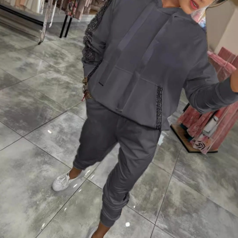 Norra | 2-delige set voor dames – Top met capuchon en trekkoord & slim fit broek voor casual en loungewear