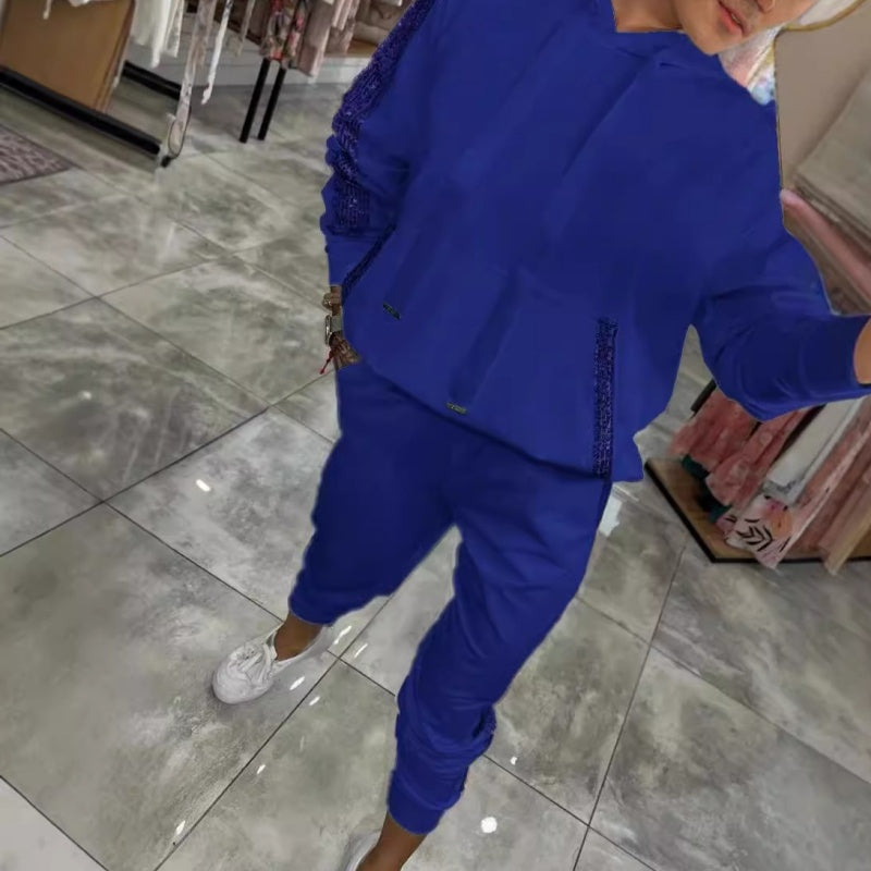 Norra | 2-delige set voor dames – Top met capuchon en trekkoord & slim fit broek voor casual en loungewear