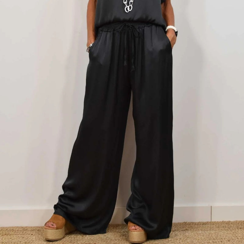 Gioia | Elegante Satijnen Outfit Set voor Dames - Relaxte pasvorm