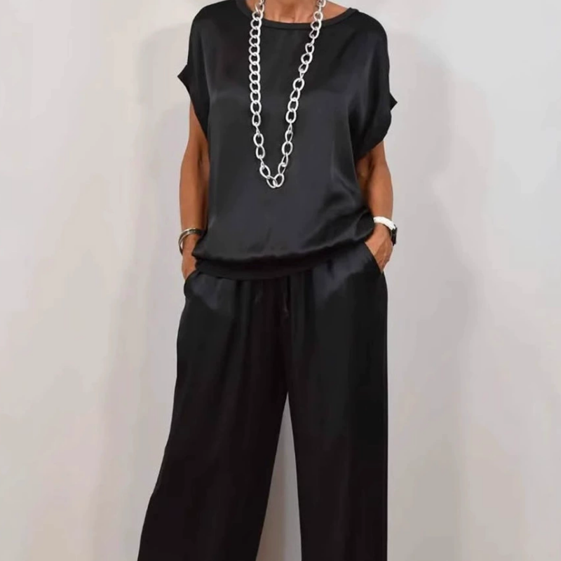 Gioia | Elegante Satijnen Outfit Set voor Dames - Relaxte pasvorm