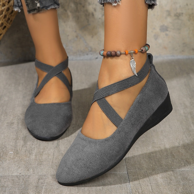 Averra | Vrouwen Platte Ballet Schoenen met Enkelbandjes - Elegant, Comfortabel, Slip-On
