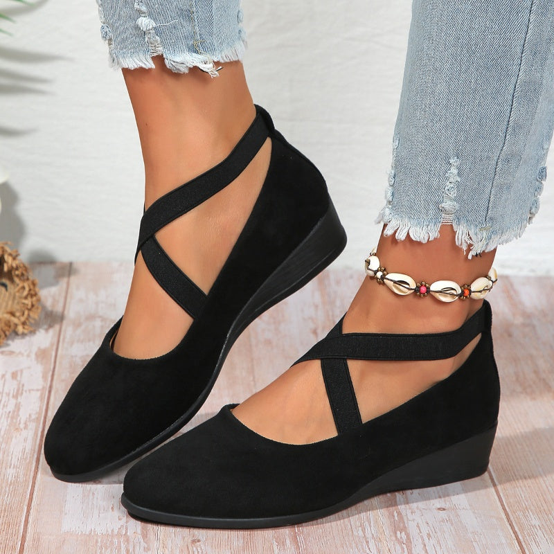 Averra | Vrouwen Platte Ballet Schoenen met Enkelbandjes - Elegant, Comfortabel, Slip-On