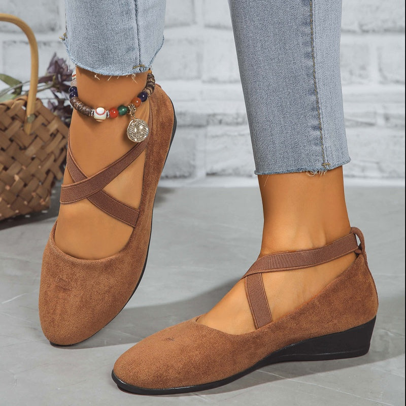 Averra | Vrouwen Platte Ballet Schoenen met Enkelbandjes - Elegant, Comfortabel, Slip-On