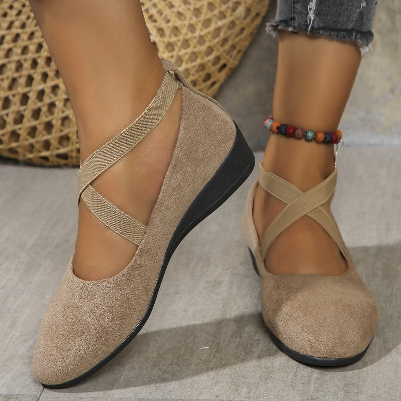 Averra | Vrouwen Platte Ballet Schoenen met Enkelbandjes - Elegant, Comfortabel, Slip-On