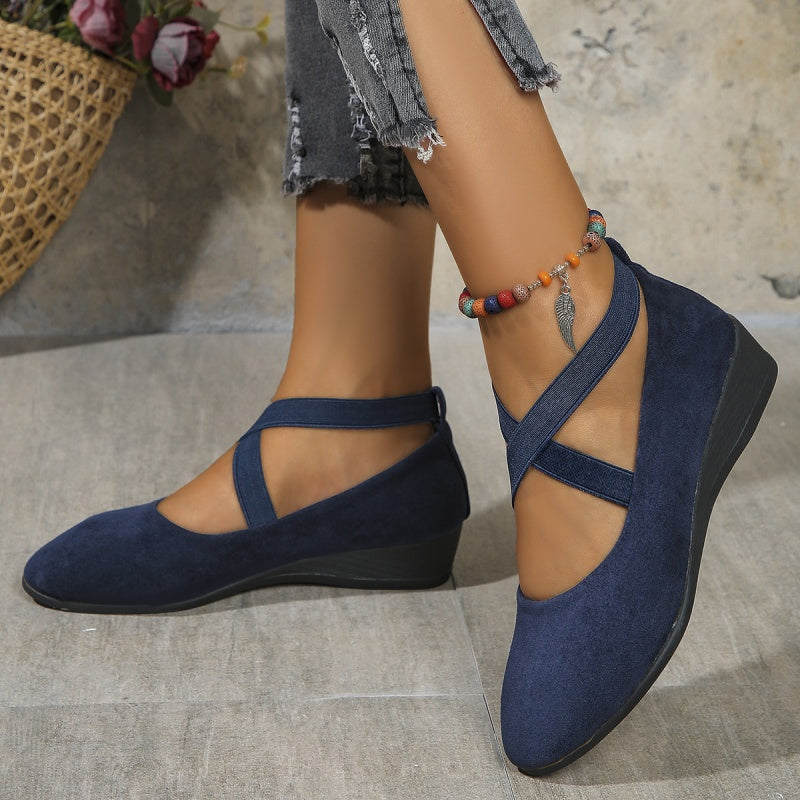 Averra | Vrouwen Platte Ballet Schoenen met Enkelbandjes - Elegant, Comfortabel, Slip-On