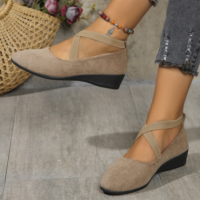 Averra | Vrouwen Platte Ballet Schoenen met Enkelbandjes - Elegant, Comfortabel, Slip-On