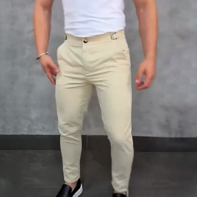 Draylen | Heren Slim Fit Stretch Broek - Verstelbare Tailleclip, Casual Comfortabele Broek