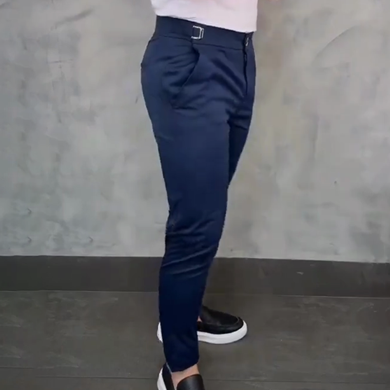 Draylen | Heren Slim Fit Stretch Broek - Verstelbare Tailleclip, Casual Comfortabele Broek