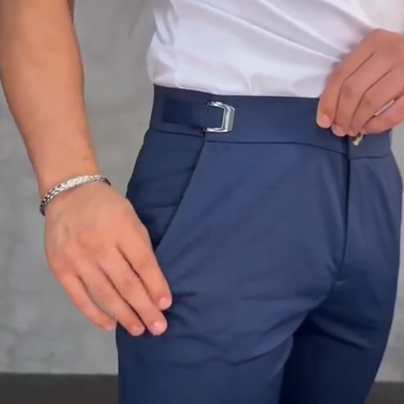 Draylen | Heren Slim Fit Stretch Broek - Verstelbare Tailleclip, Casual Comfortabele Broek