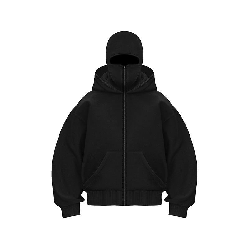 Vael | Ninja Zip Hoodie voor heren – Gezichtsmasker, comfortabel en trendy