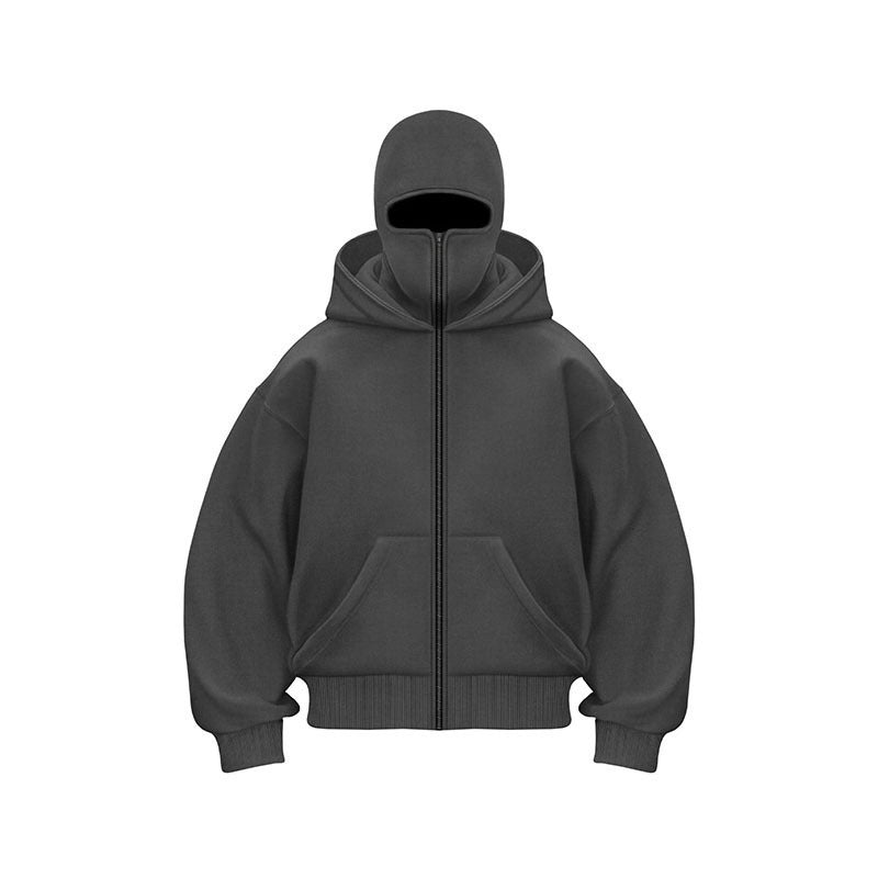 Vael | Ninja Zip Hoodie voor heren – Gezichtsmasker, comfortabel en trendy