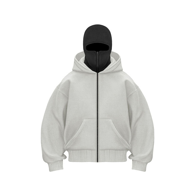 Vael | Ninja Zip Hoodie voor heren – Gezichtsmasker, comfortabel en trendy