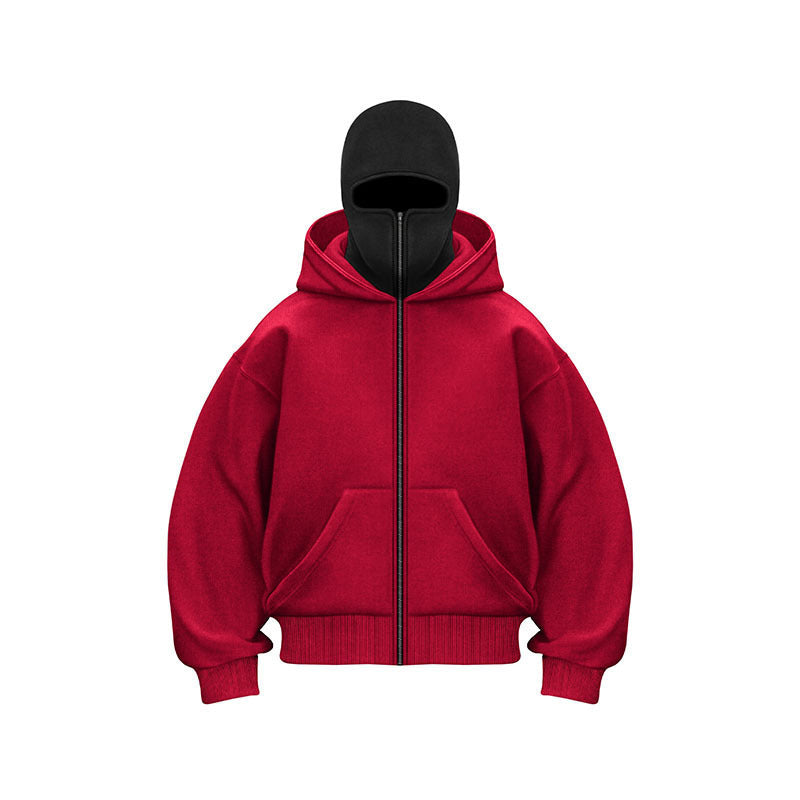 Vael | Ninja Zip Hoodie voor heren – Gezichtsmasker, comfortabel en trendy