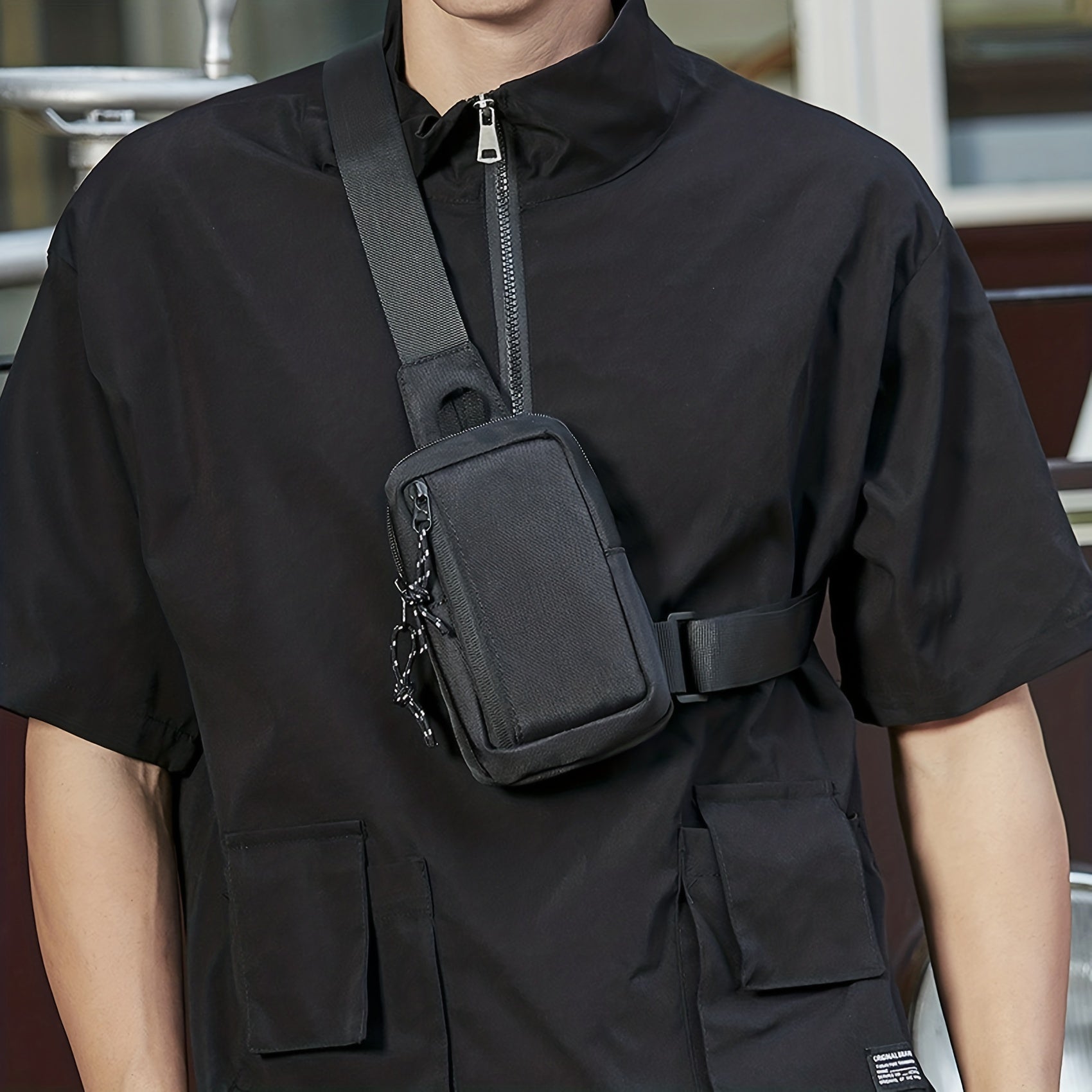 Menlet | Mannen Mini Crossbody Schoudertas - Casual Borst Sling Pack