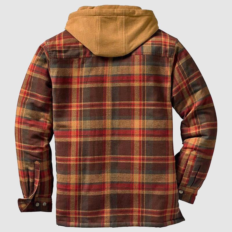 Ronel | Heren geruite herfstjas met capuchon – Lichtgewicht, comfortabel, casual
