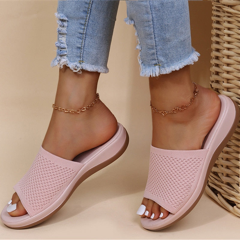 WalkZen | Dames instapsandalen, ademend mesh, lichtgewicht flexibele zool, comfortabele schoenen