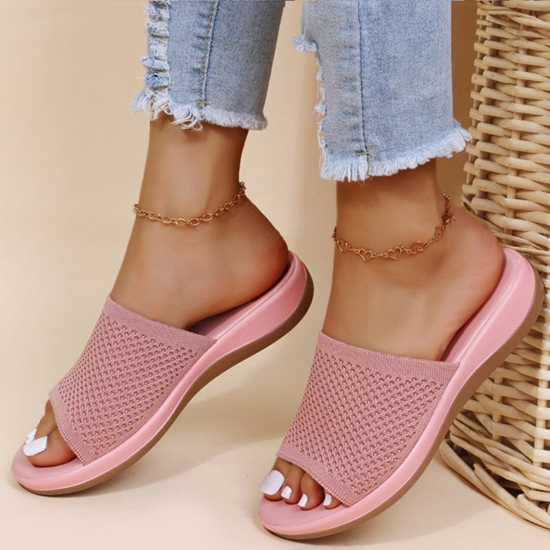 WalkZen | Dames instapsandalen, ademend mesh, lichtgewicht flexibele zool, comfortabele schoenen