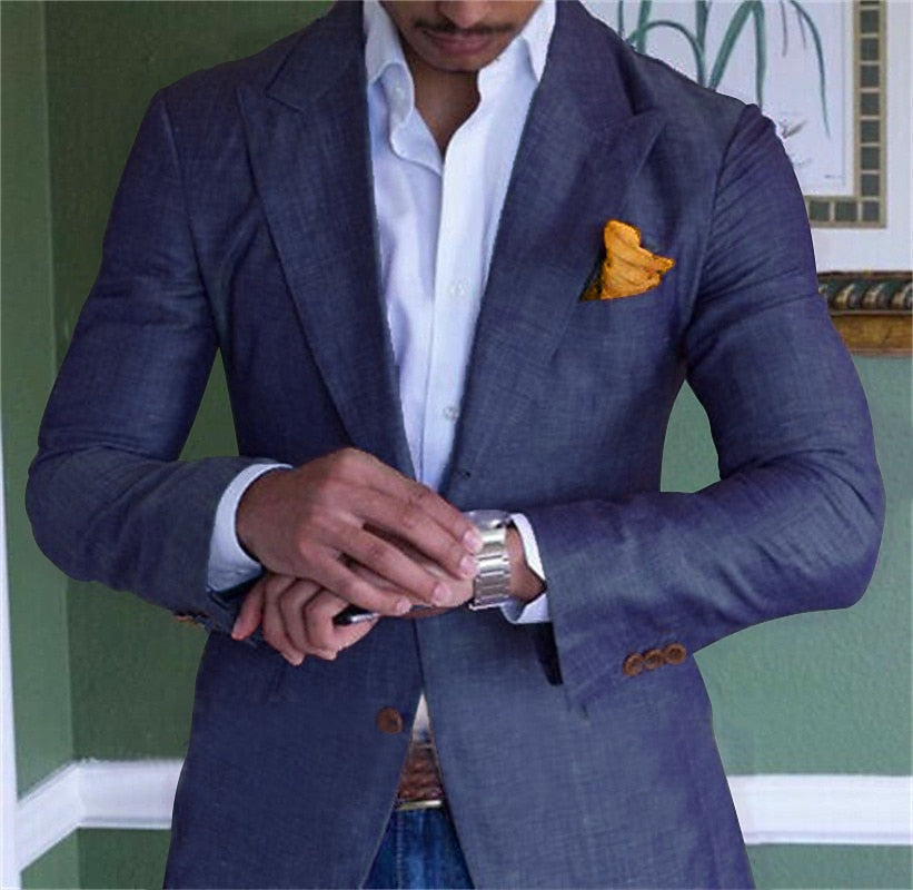 Zephan | Herenblazer van linnen - lichtgewicht ademend jack, comfortabele pasvorm, casual en formele kleding